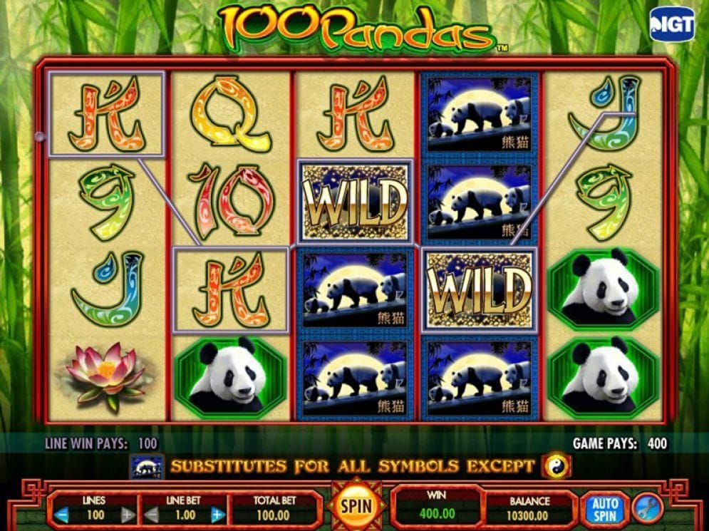100 Pandas online Casino Spiel