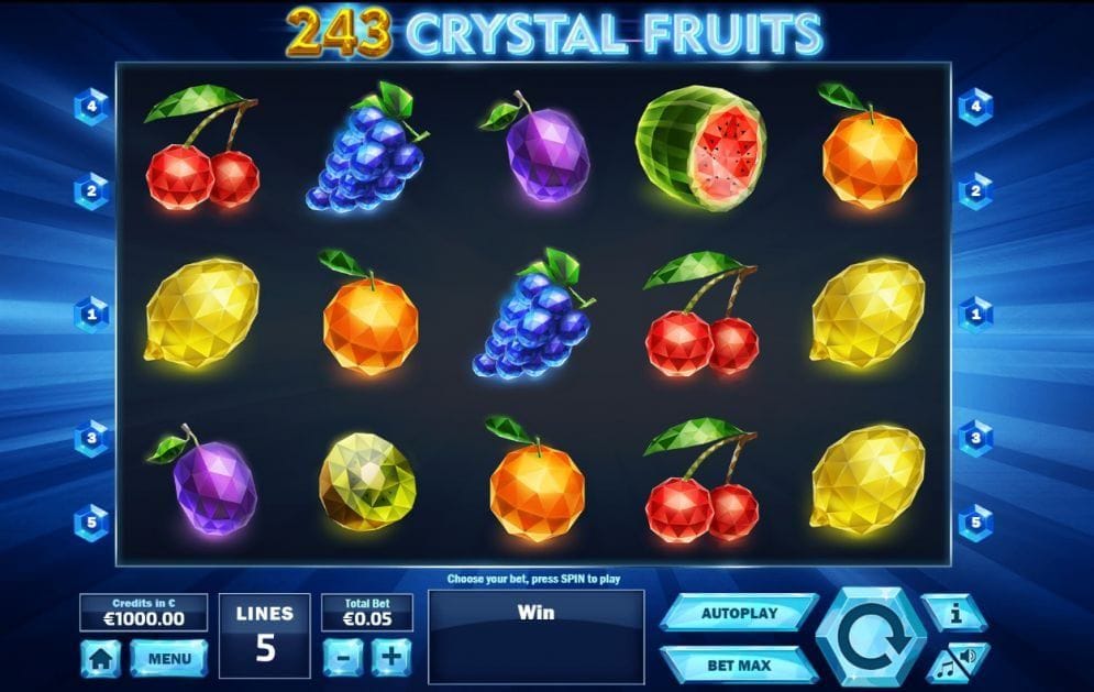 243 Crystal Fruits online Spielautomat
