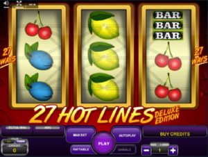 27 Hot Lines Deluxe Casinospiel freispiel