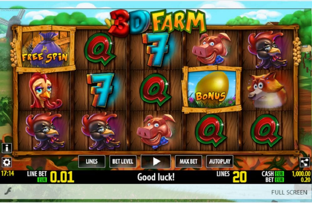 3D Farm online Geldspielautomat