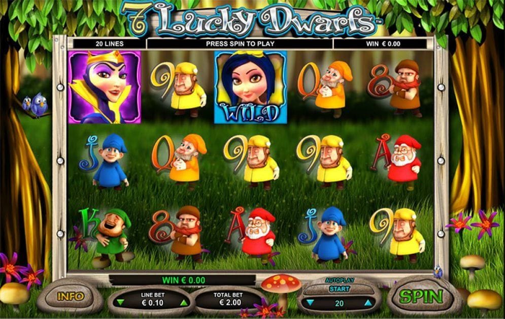 7 Lucky Dwarfs online Slotmaschine