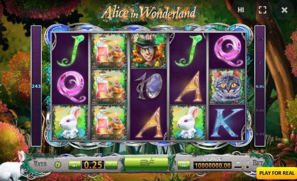 Alice in Wonderland online Casinospiel