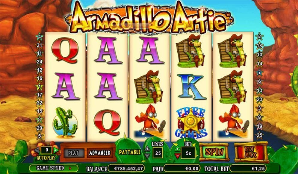 Armadillo Artie online Casinospiel