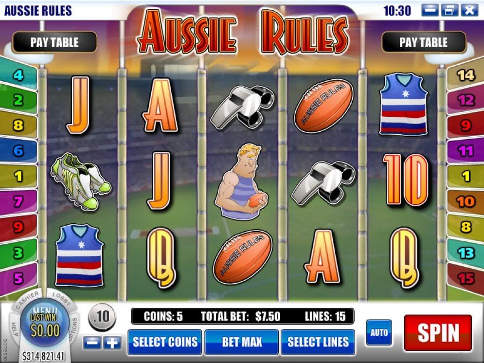Aussie Rules online Geldspielautomat