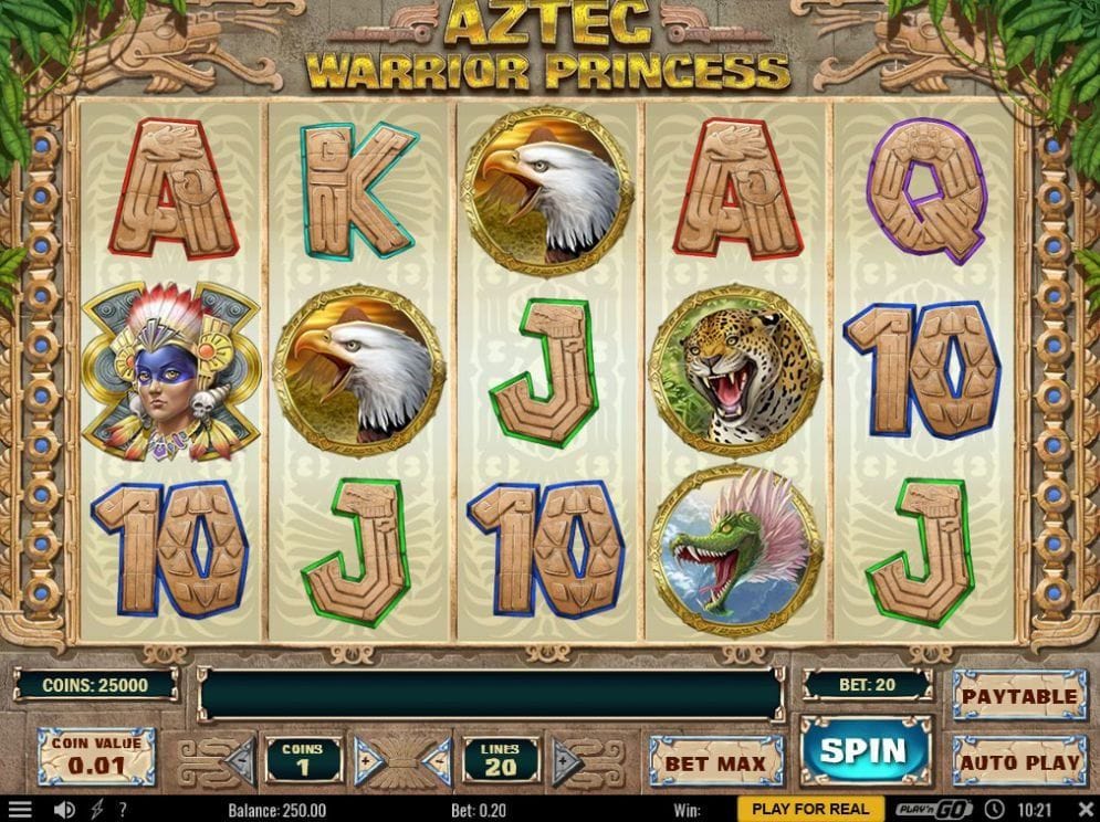 Aztec Warrior Princess online Spielautomat