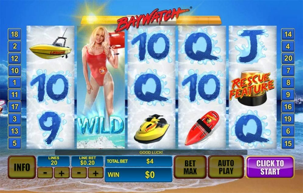 Baywatch online Casino Spiel