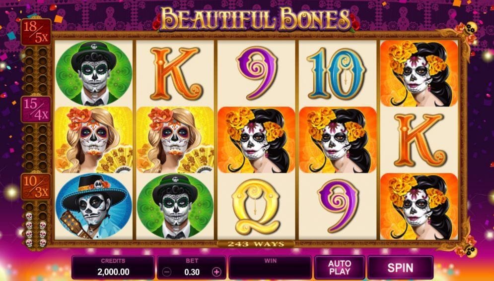 Beautiful Bones online Casinospiel