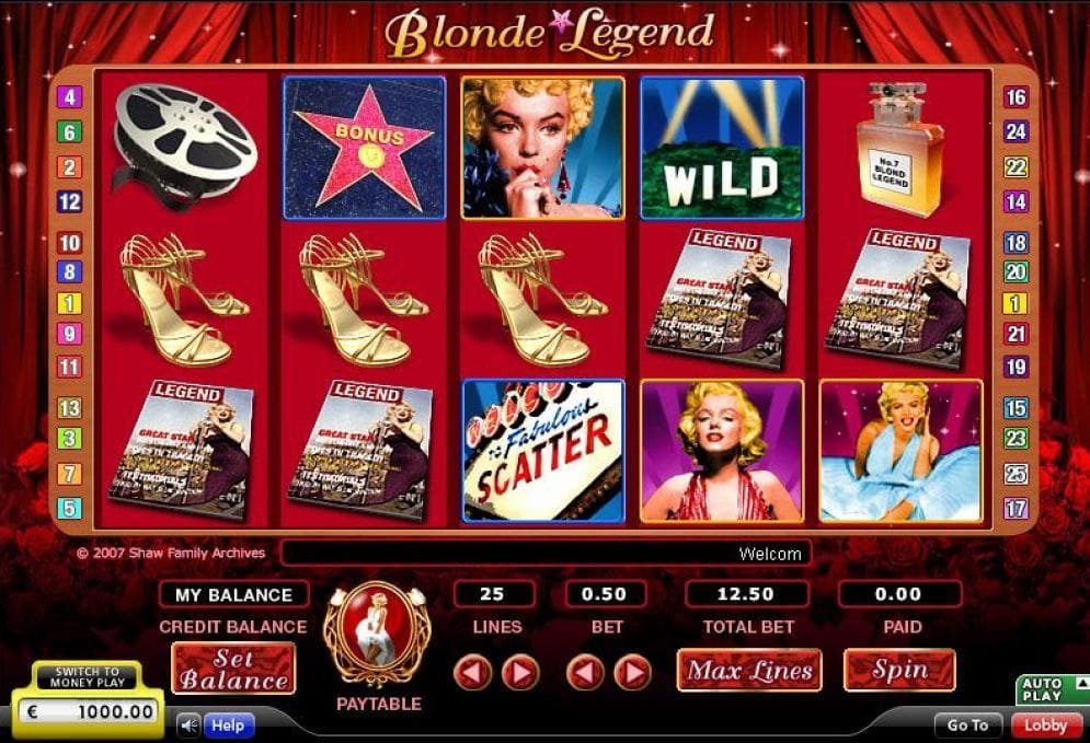 Blonde Legend online Slotmaschine