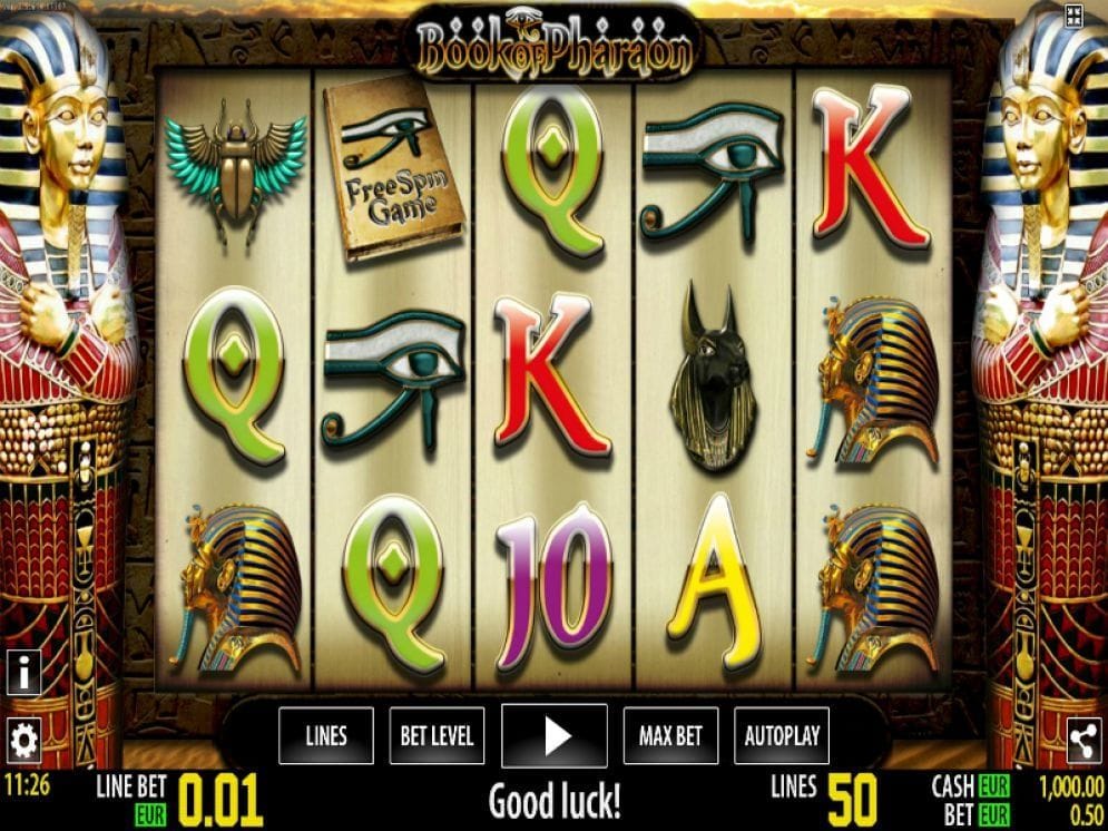 Book Of Pharaon online Casino Spiel