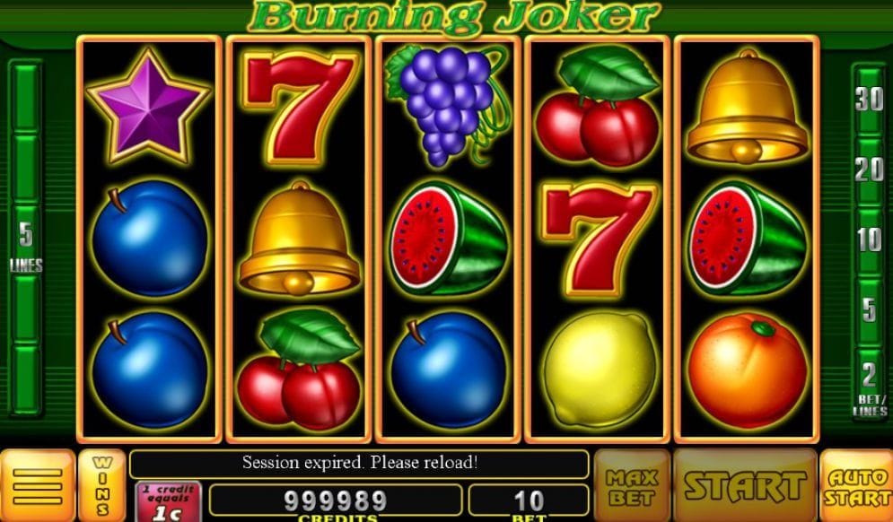 Burning Joker online Geldspielautomat