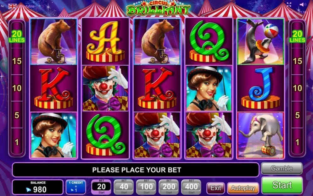Circus Brilliant online Slotmaschine