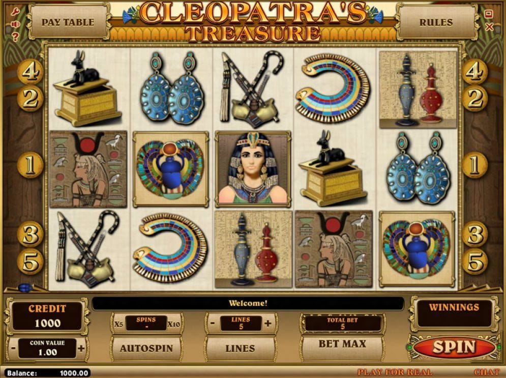 Cleopatra Treasure online Spielautomat