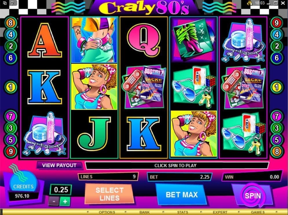 Crazy 80s online Casino Spiel