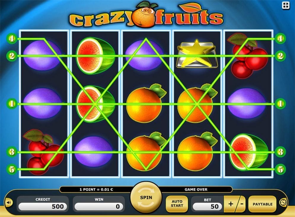 Crazy Fruits Videoslot