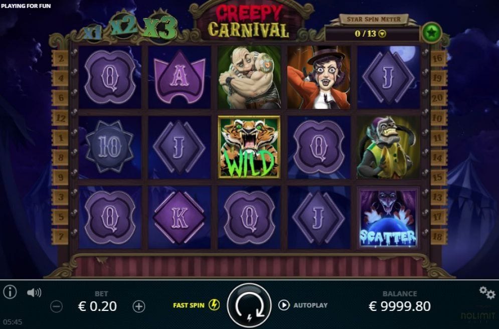 Creepy Carnival online Spielautomat