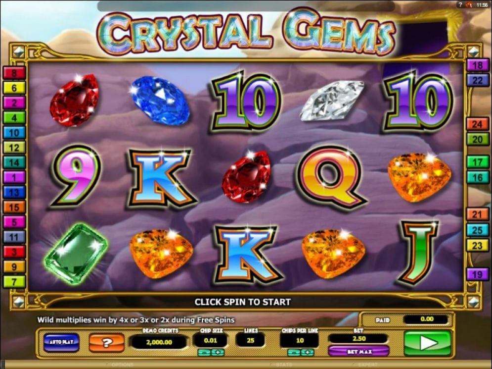 Crystal Gems online Video Slot
