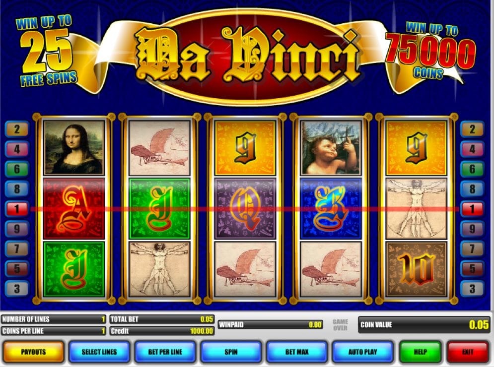 Da Vinci online Spielautomat