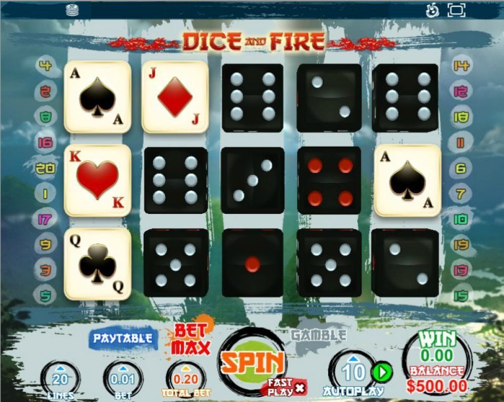 Dice and Fire online Casinospiel
