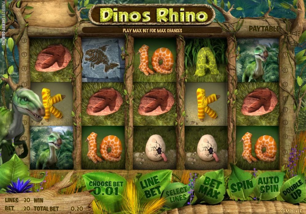 Dinos Rhino online Spielautomat