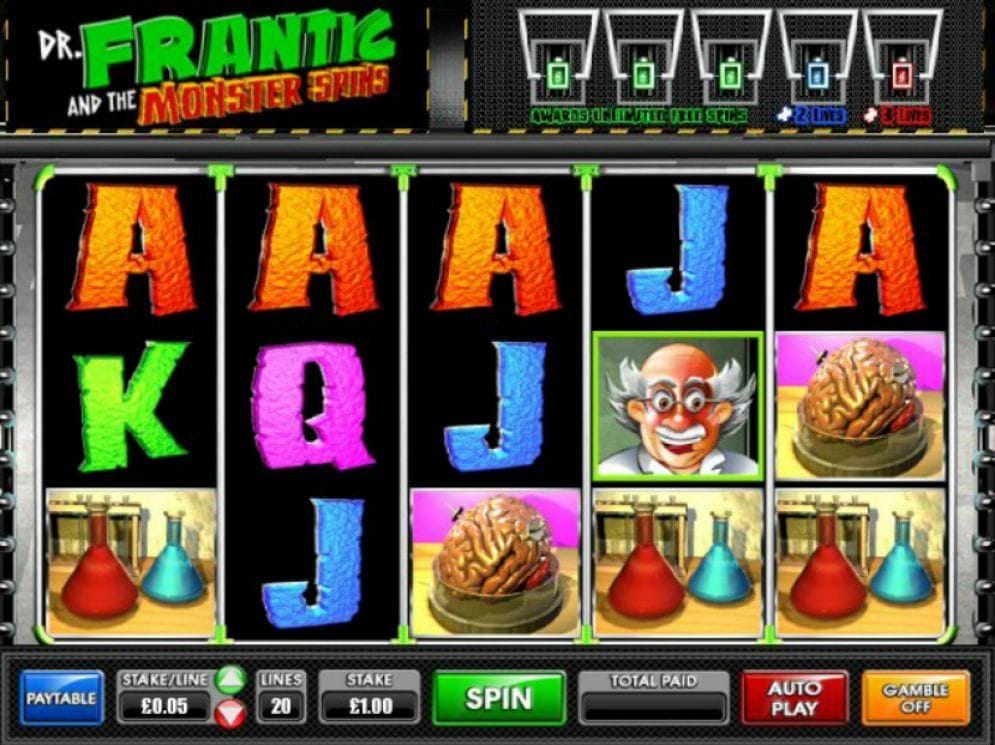 Dr Frantic And The Monster Spins Video Slot