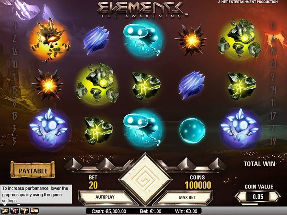 Elements The Awakening online Spielautomat
