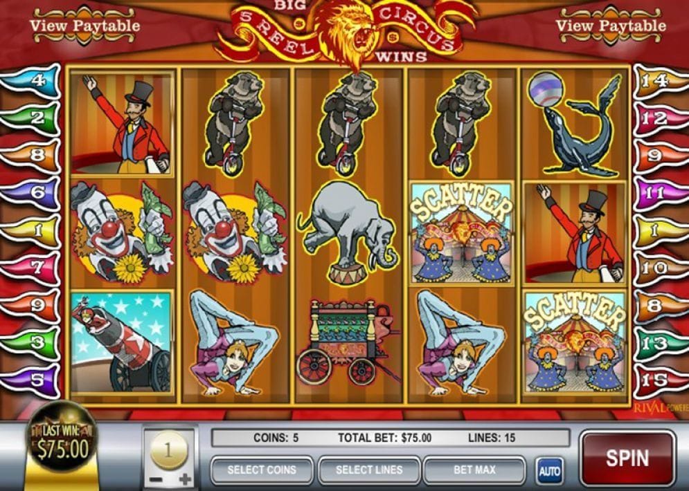 Five Reel Circus online Spielautomat