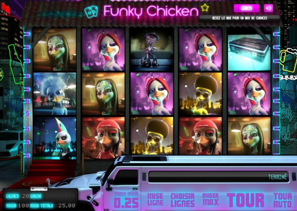 Funky Chicken online Slotmaschine