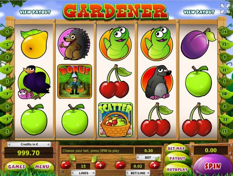 Gardener online Slotmaschine