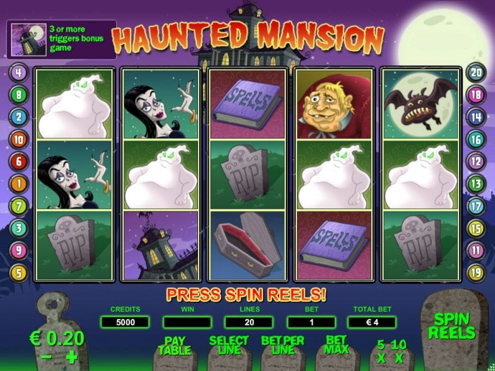 Haunted Mansion online Casinospiel