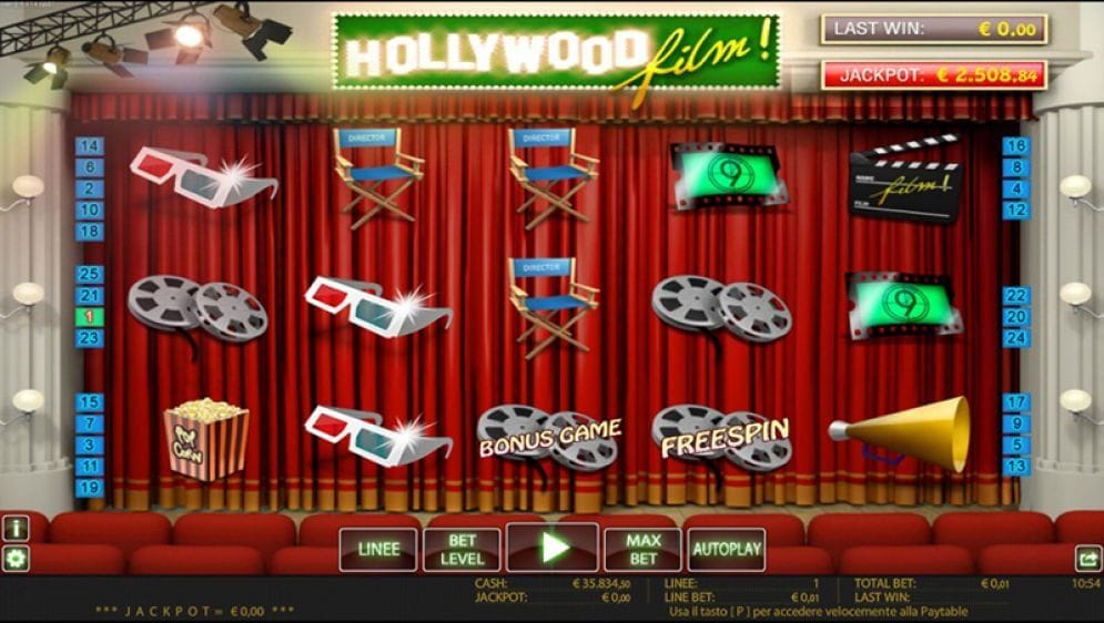 Hollywood Film online Slotmaschine