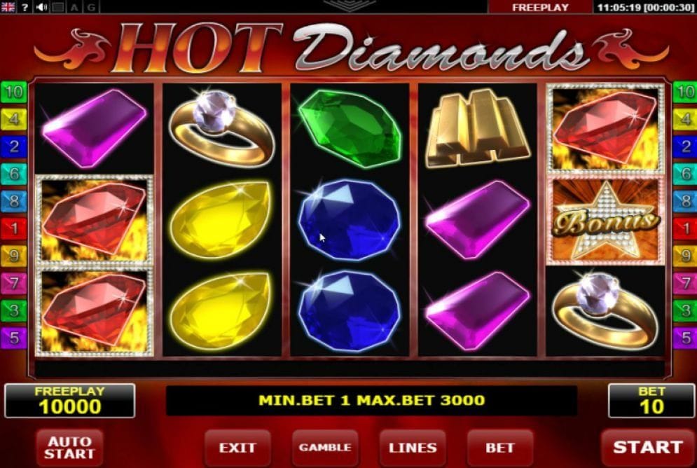 Hot Diamonds online Casino Spiel