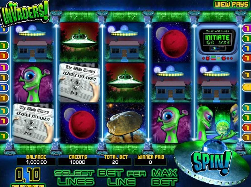 Invaders online Geldspielautomat