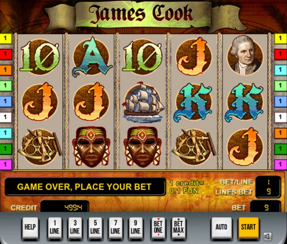 James Cook online Casinospiel