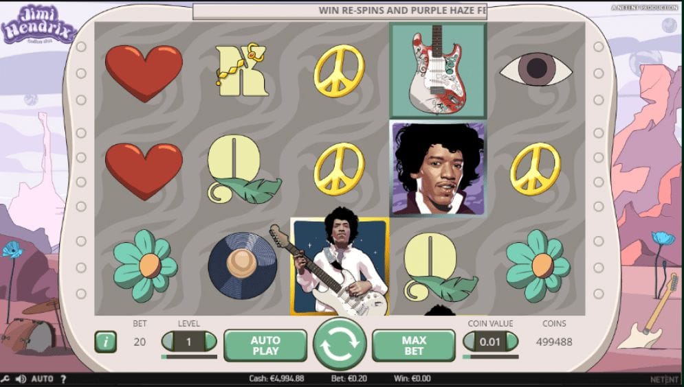Jimi Hendrix online Automatenspiel