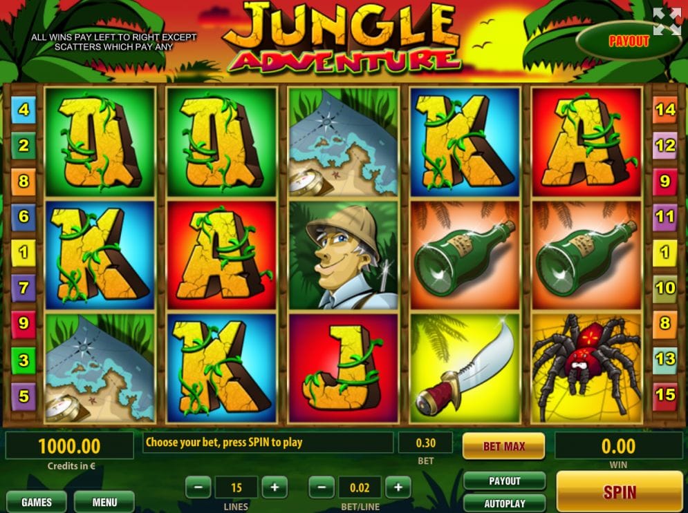 Jungle Adventure online Casino Spiel