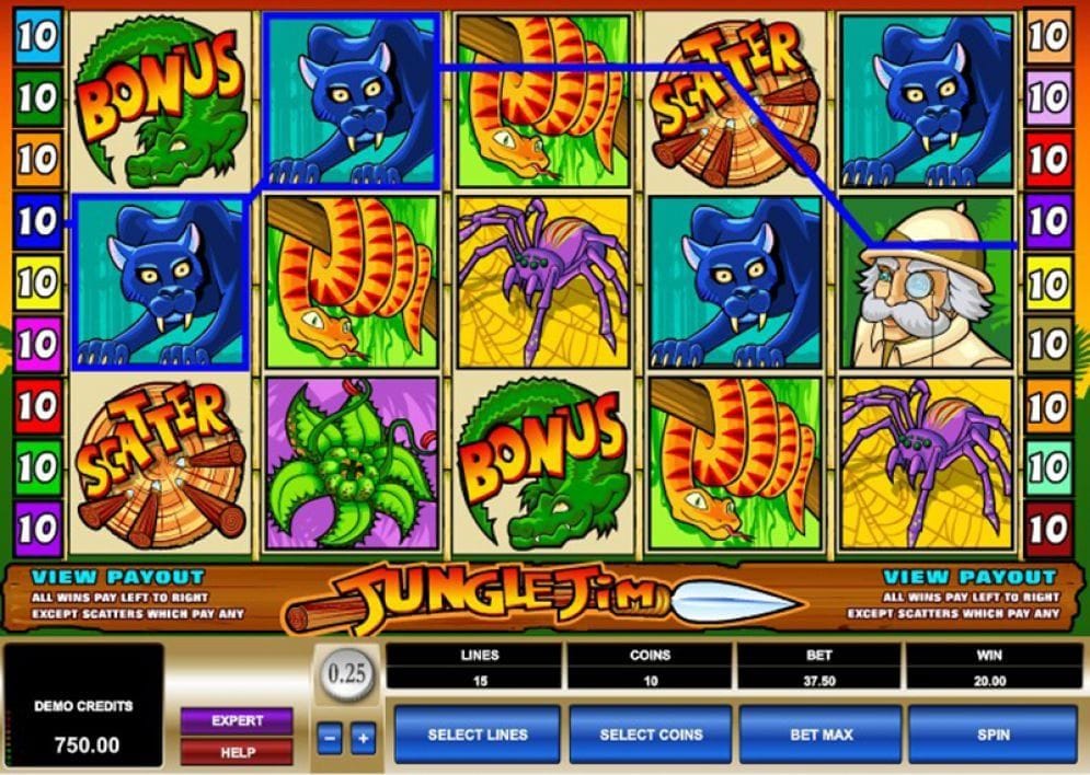 Jungle Jim online Video Slot