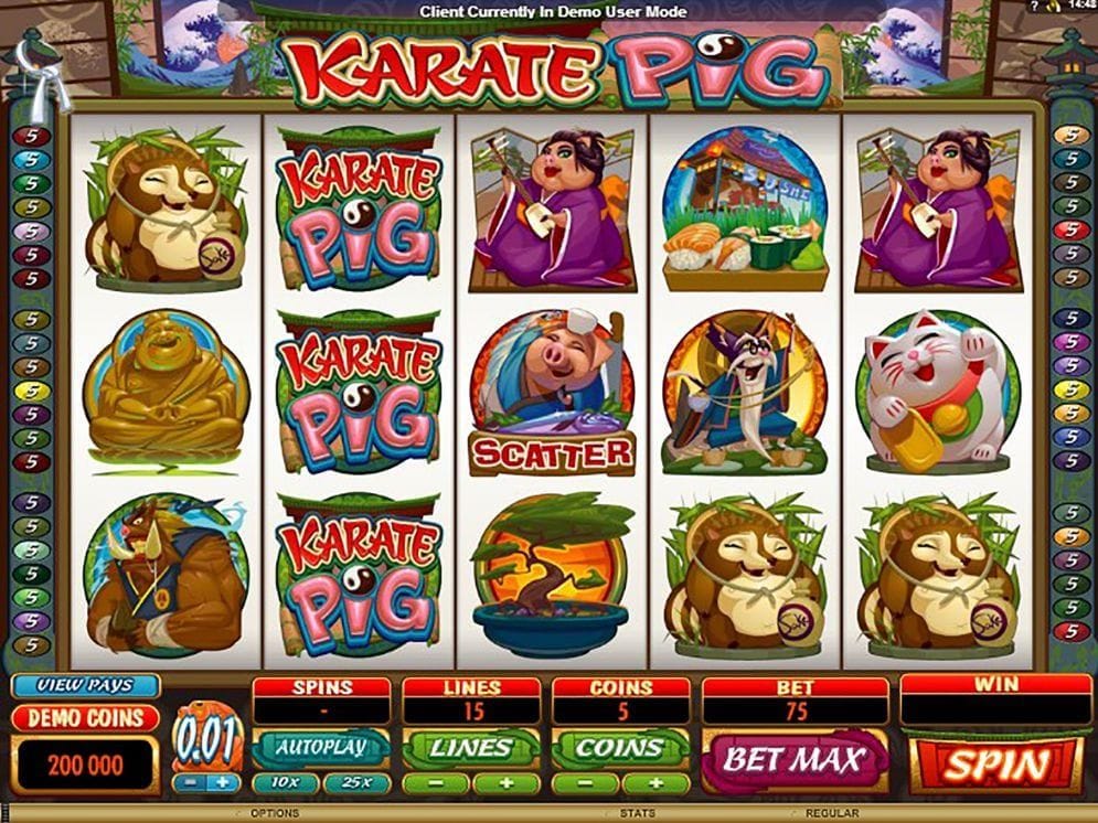Karate Pig Spielautomat