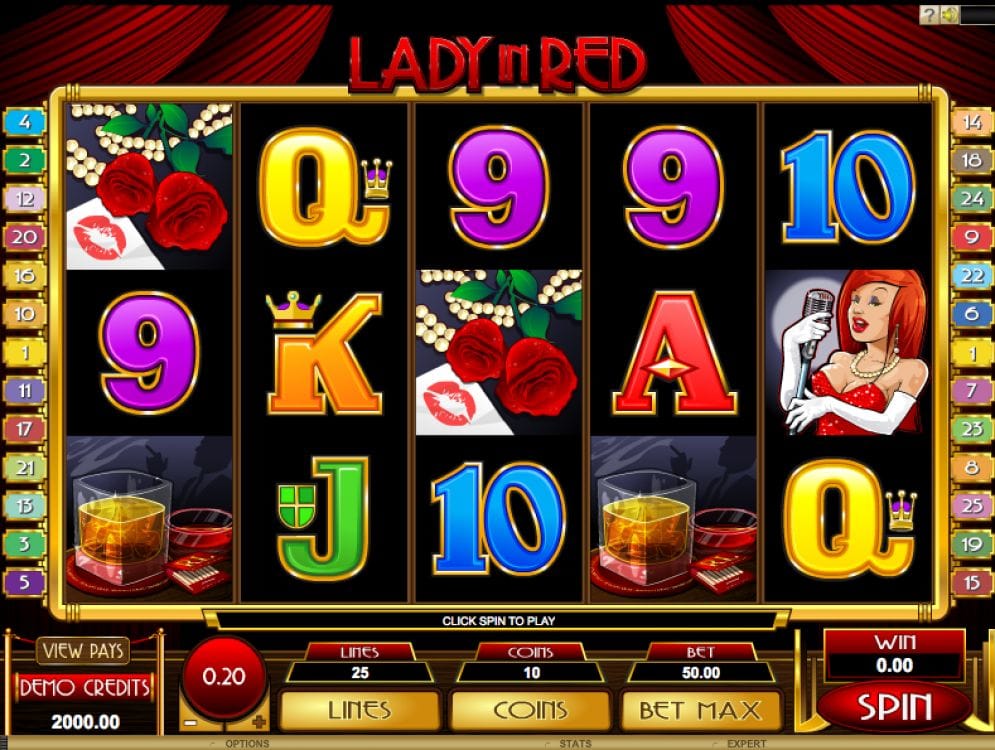 Lady in Red online Spielautomat