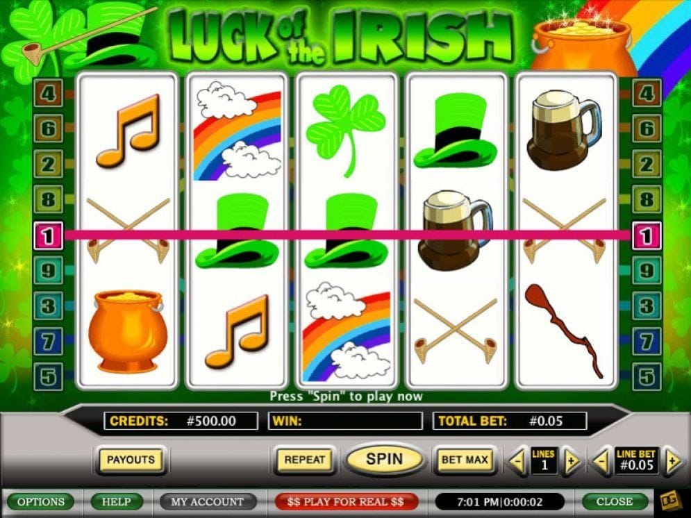 Luck of the Irish online Videoslot