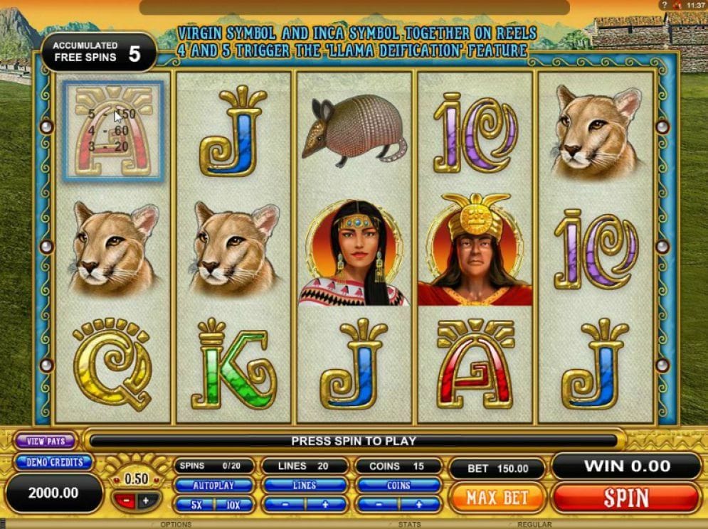 Machu Picchu online Casinospiel