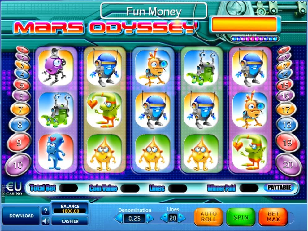 Mars Odyssey online Geldspielautomat