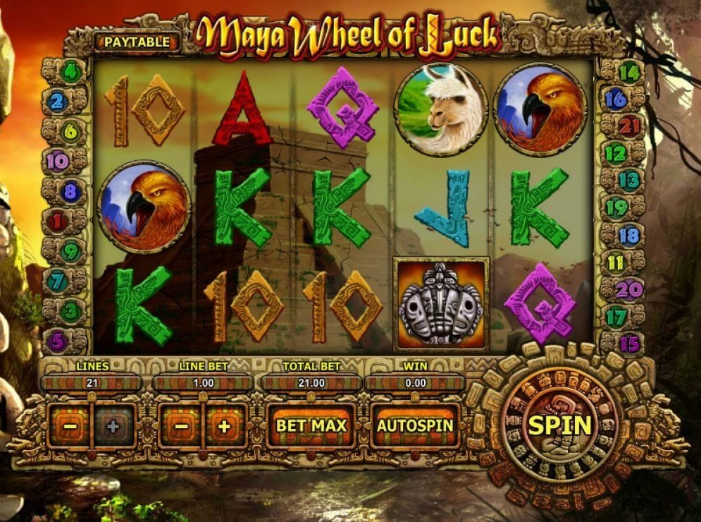 Maya Wheel of Luck Spielautomat freispiel