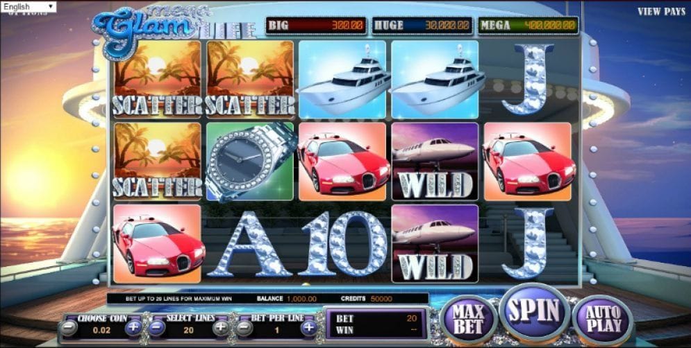 Mega Glam Life online Casinospiel