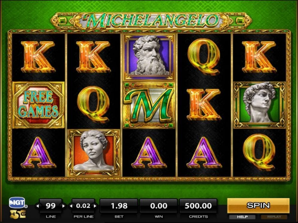 Michelangelo online Spielautomat
