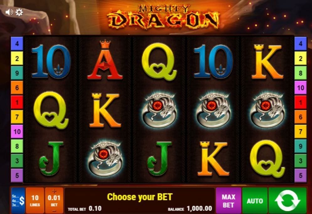 Mighty Dragon online Slotmaschine