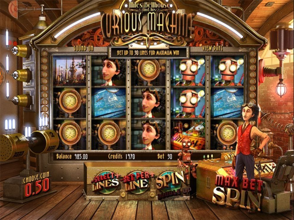 Miles Bellhouse and Curious Machine online Video Slot