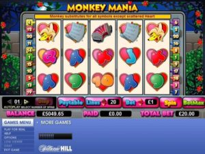 Monkey Mania Spielautomat ohne Anmeldung