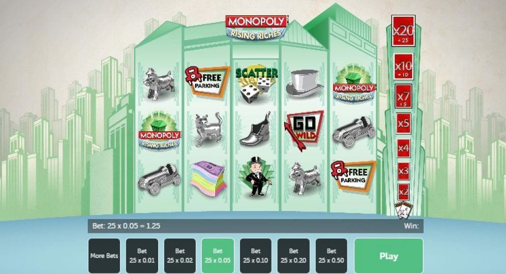 Monopoly Rising Riches online Spielautomat