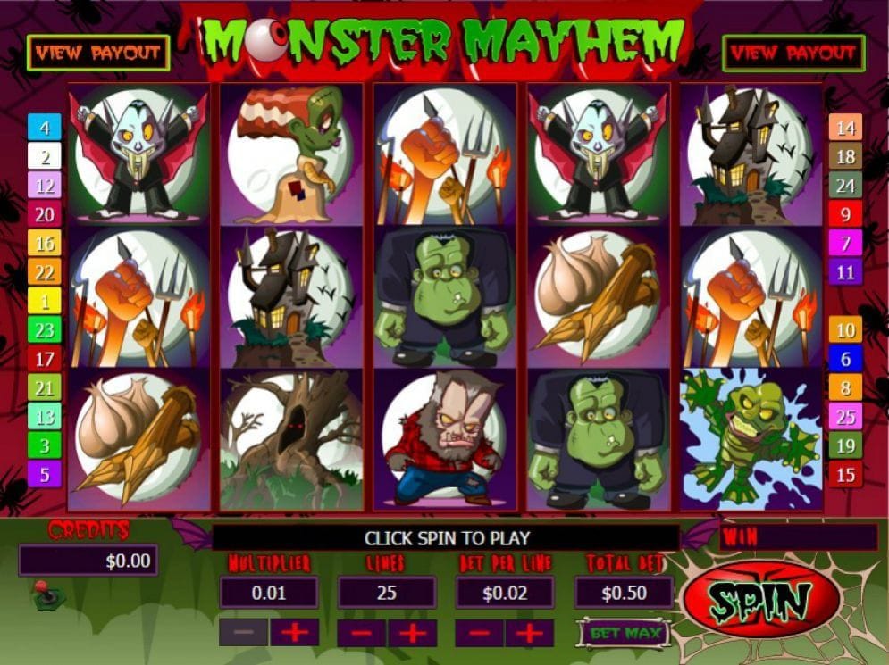 Monster Mayhem online Slotmaschine