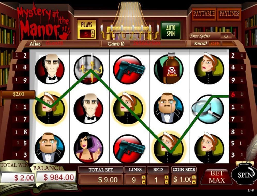 Mystery At The Manor online Video Slot